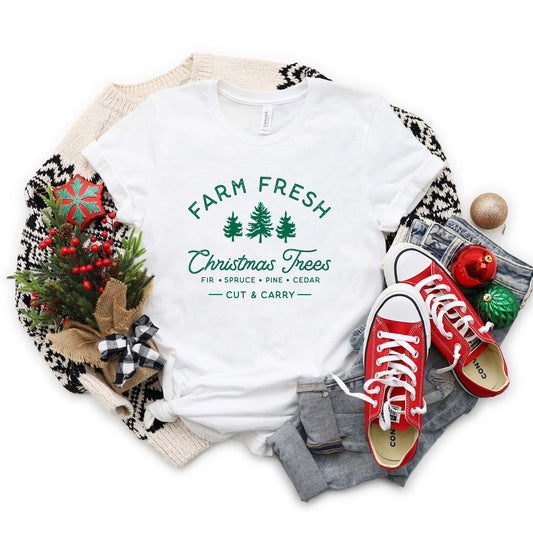 Clearance Farm Fresh Christmas Trees | Short Sleeve Graphic Tee