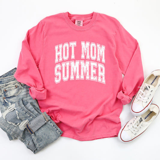 Hot Mom Summer | Garment Dyed Long Sleeve