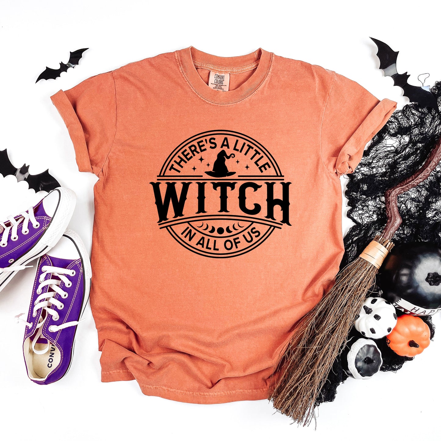 A Little Witch In All Of Us | Garment Dyed Short Sleeve Tee