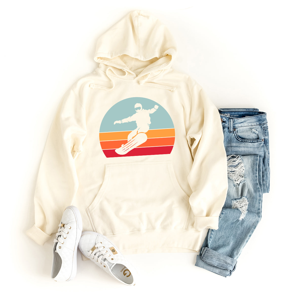 Snowboard With Stripes | Hoodie