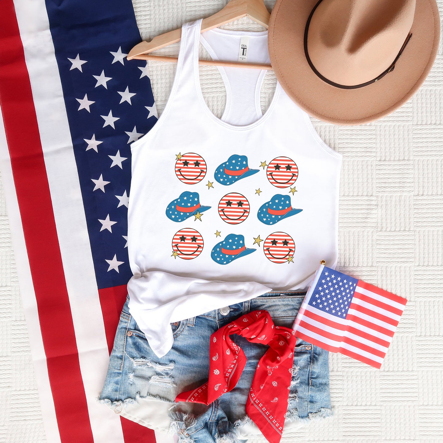 Cowgirl Smiley | Racerback Tank