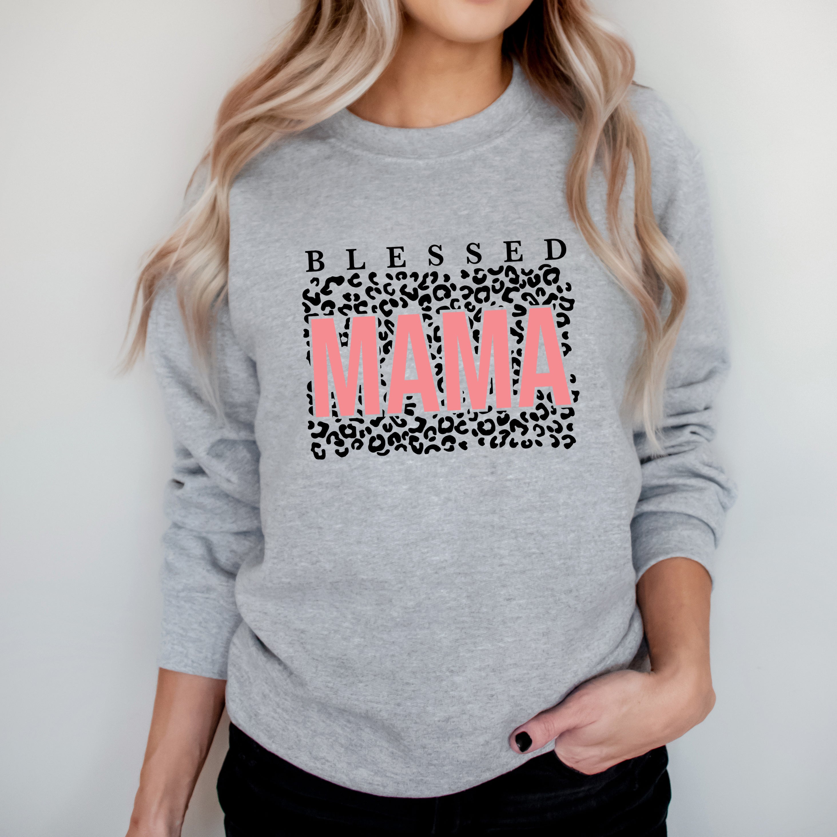Blessed Mama Leopard | Sweatshirt
