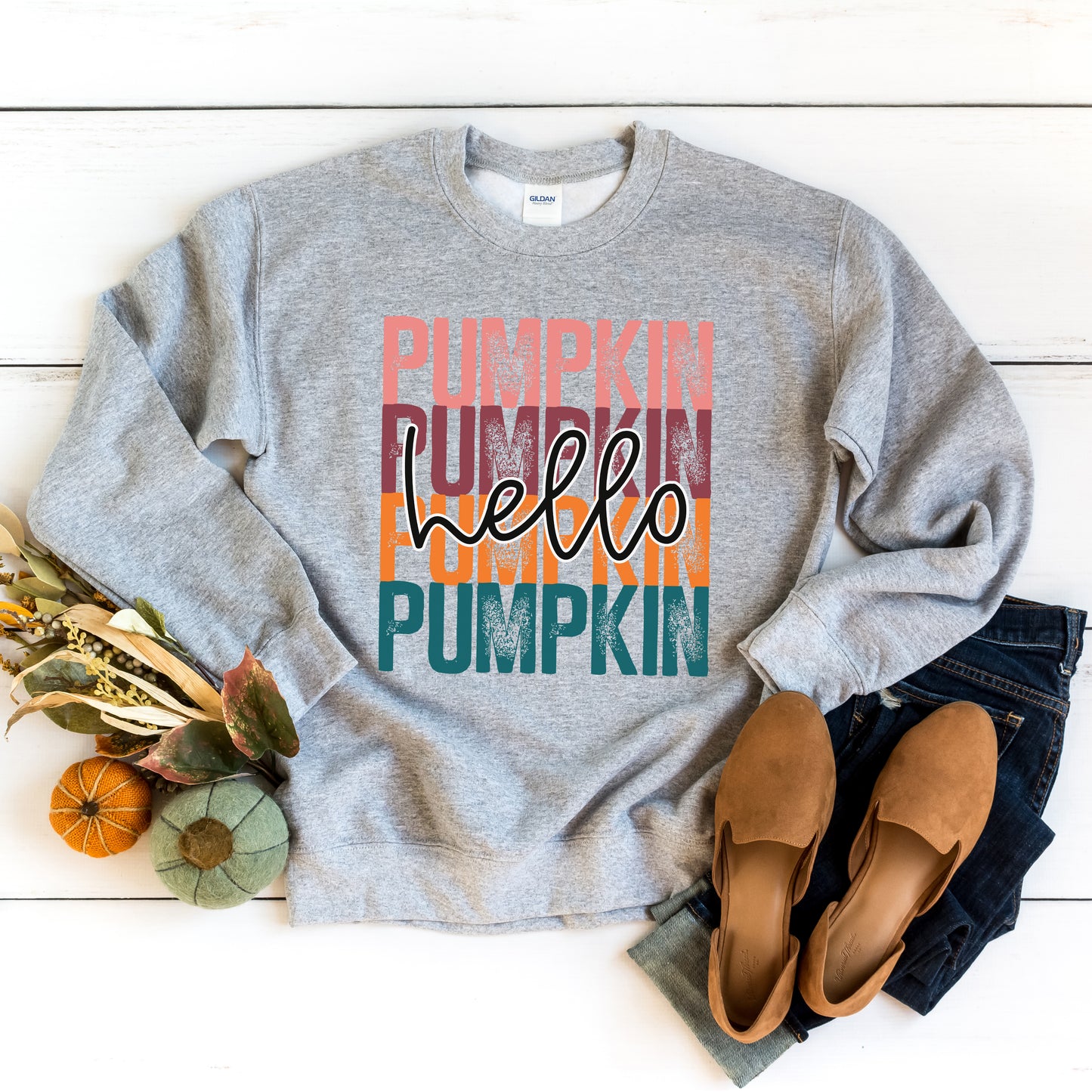 Hello Pumpkin Stacked | Sweatshirt