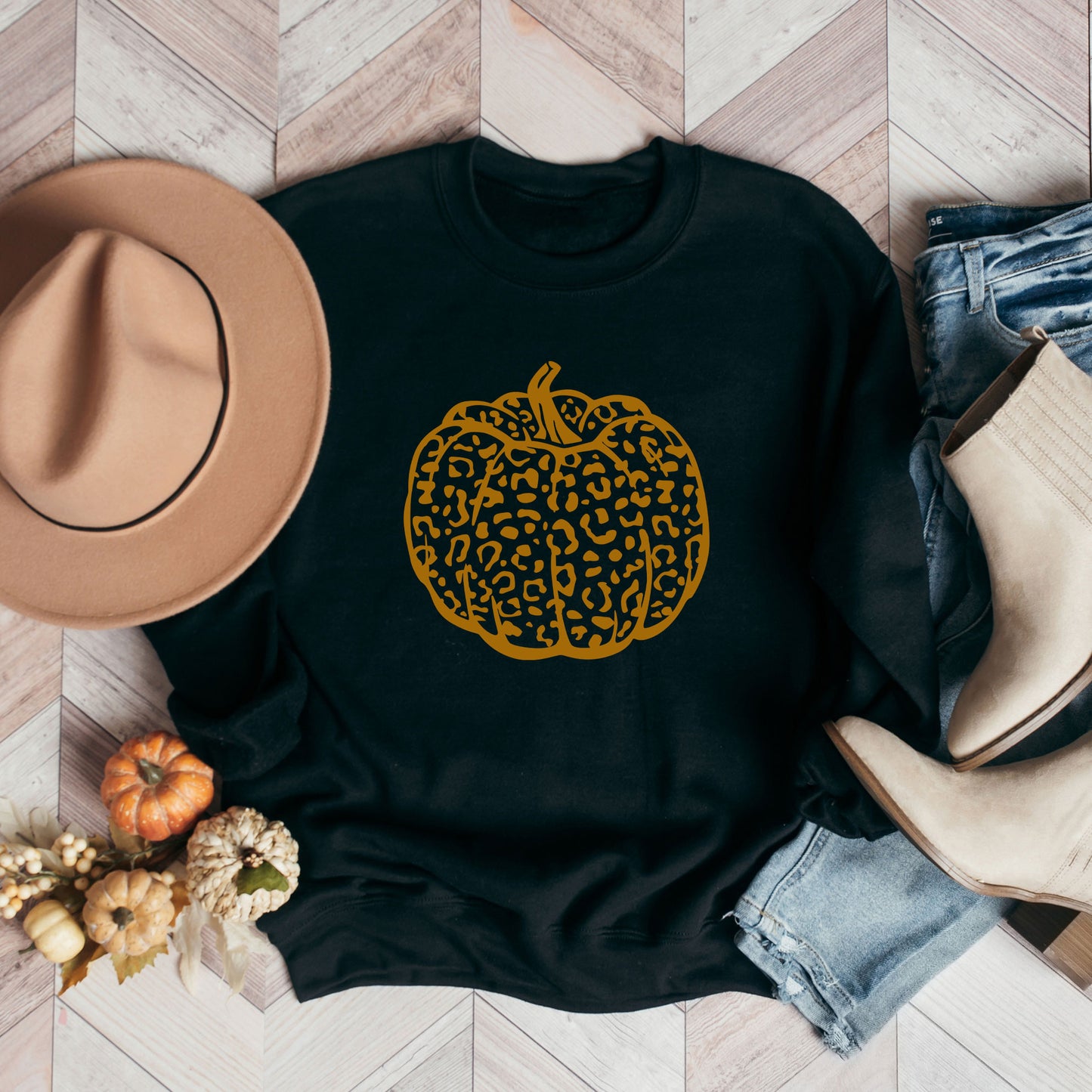 Brown Leopard Pumpkin | Sweatshirt