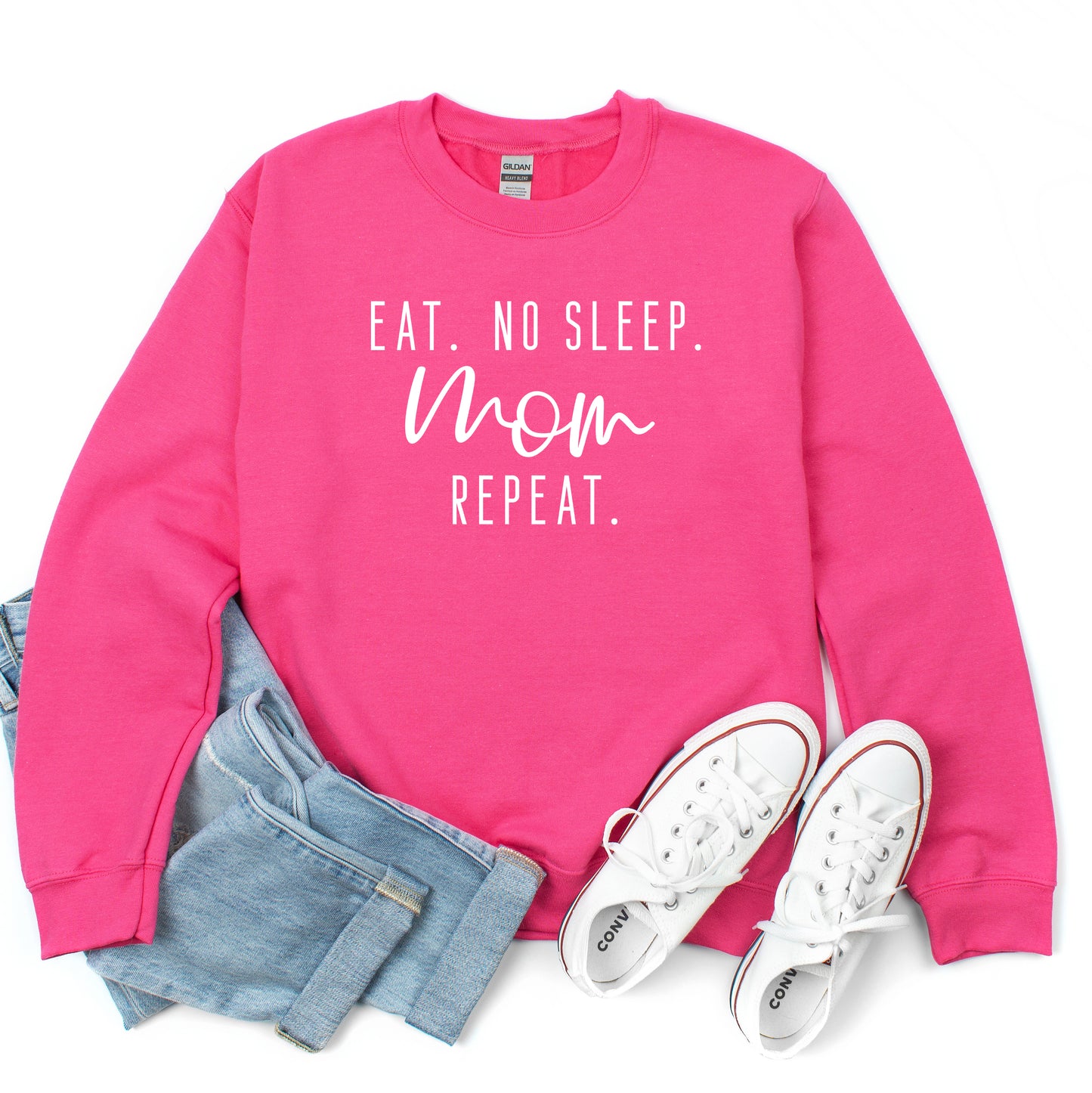 Eat. No Sleep. Mom Repeat. | Sweatshirt