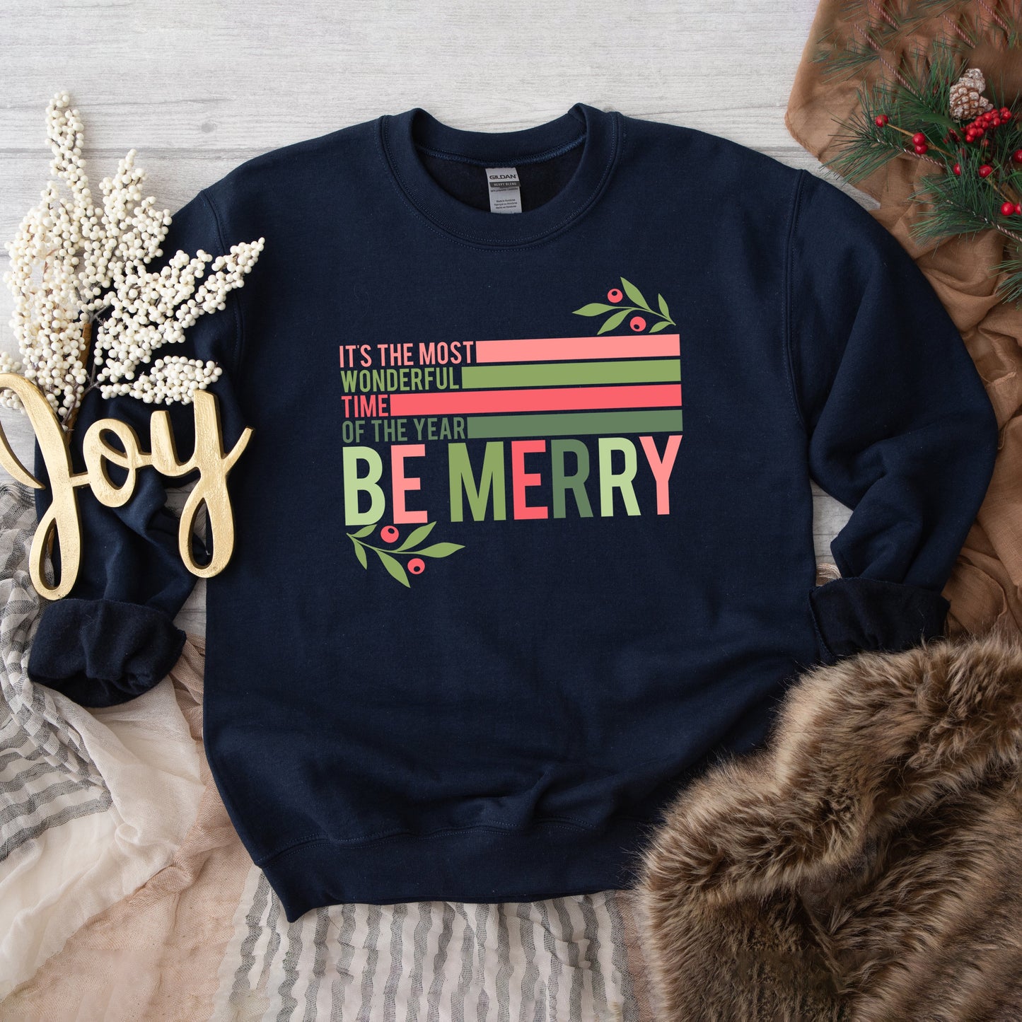 Clearance Be Merry Stripes | Sweatshirt