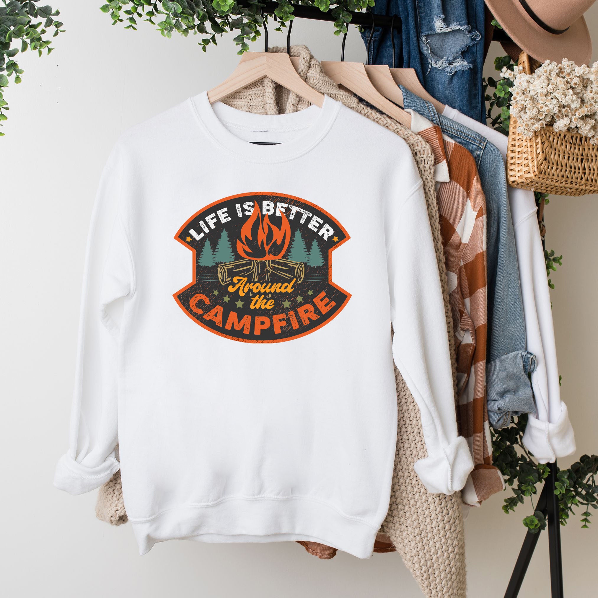 Life Is Better Around The Campfire Badge | Sweatshirt