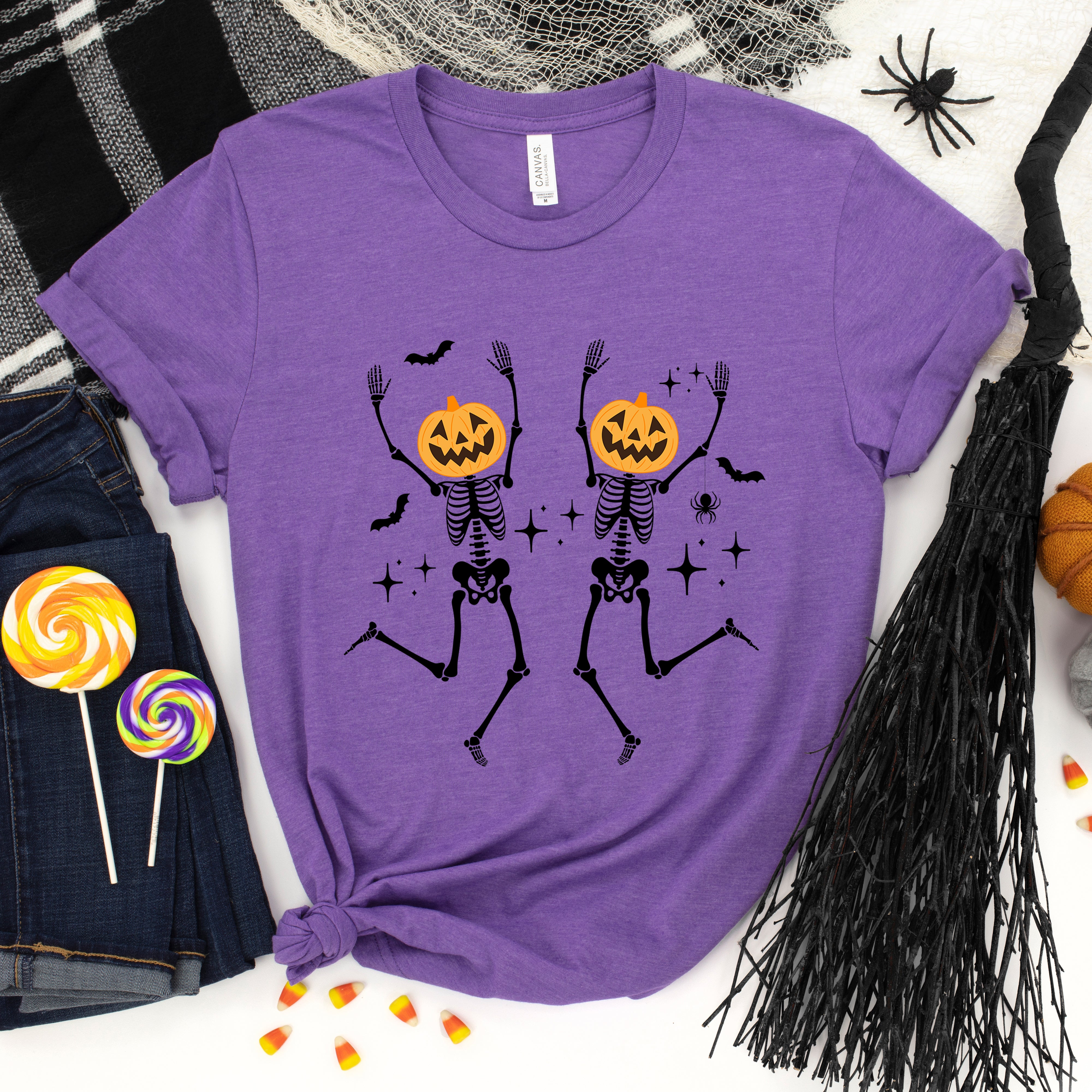 Pumpkin Skeleton | Short Sleeve Graphic Tee