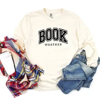 Book Weather Varsity | Garment Dyed Long Sleeve