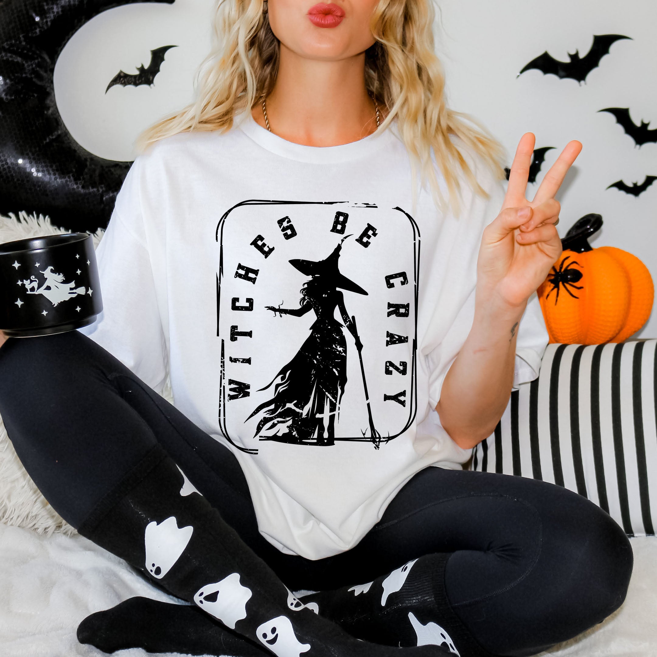 Witches Be Crazy Rectangle | Garment Dyed Short Sleeve Tee