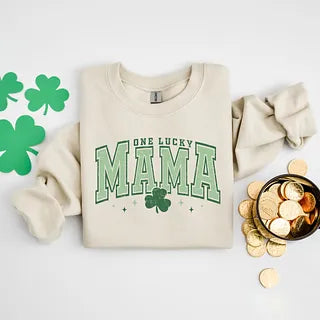 Lucky Mama Varsity Clover | Sweatshirt