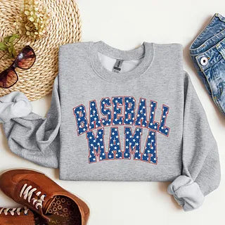 Baseball Mama Varsity Stars | Sweatshirt