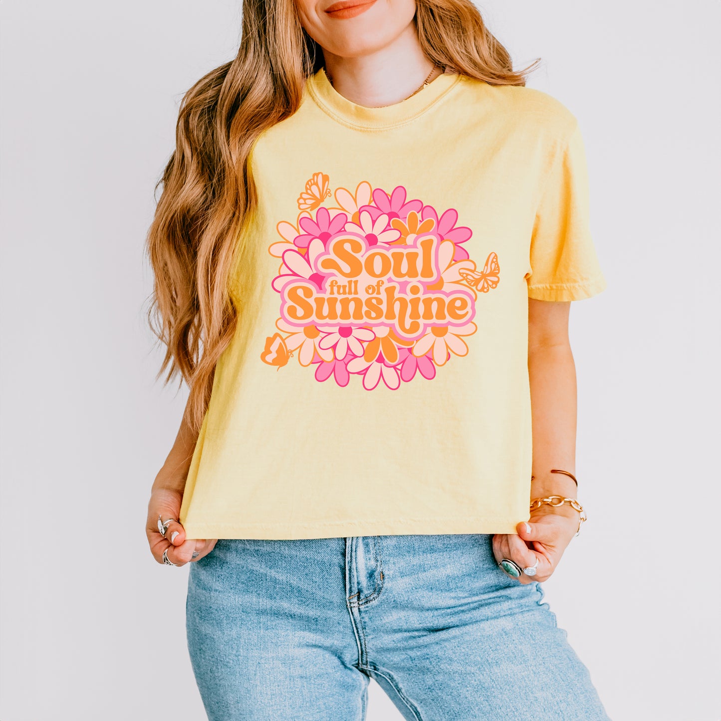 Soul Full Of Sunshine | Relaxed Fit Cropped Tee