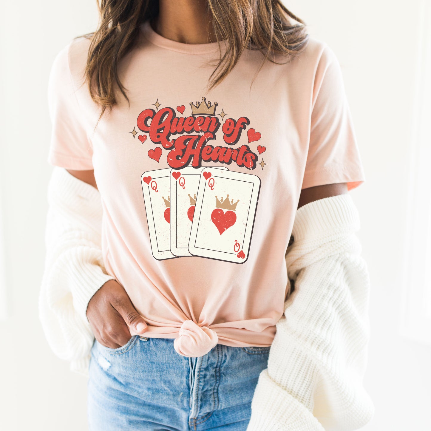 Queen of Hearts Cards | Short Sleeve Crew Neck