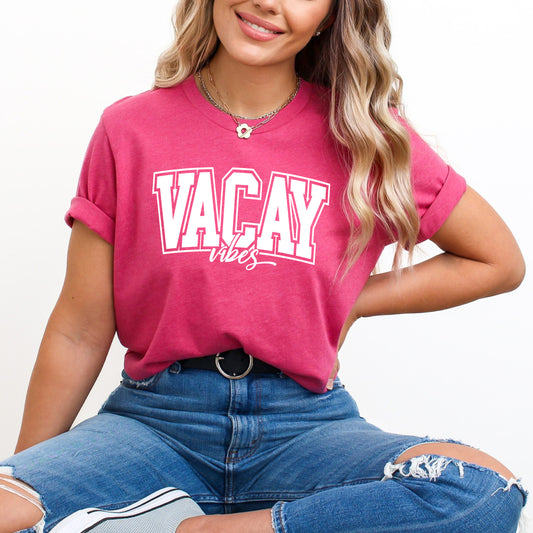 Varsity Vacay Vibes | Short Sleeve Graphic Tee