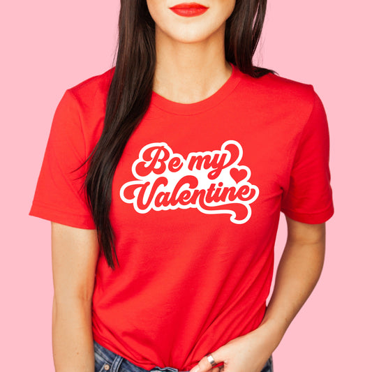 Be My Valentine Retro | Short Sleeve Crew Neck