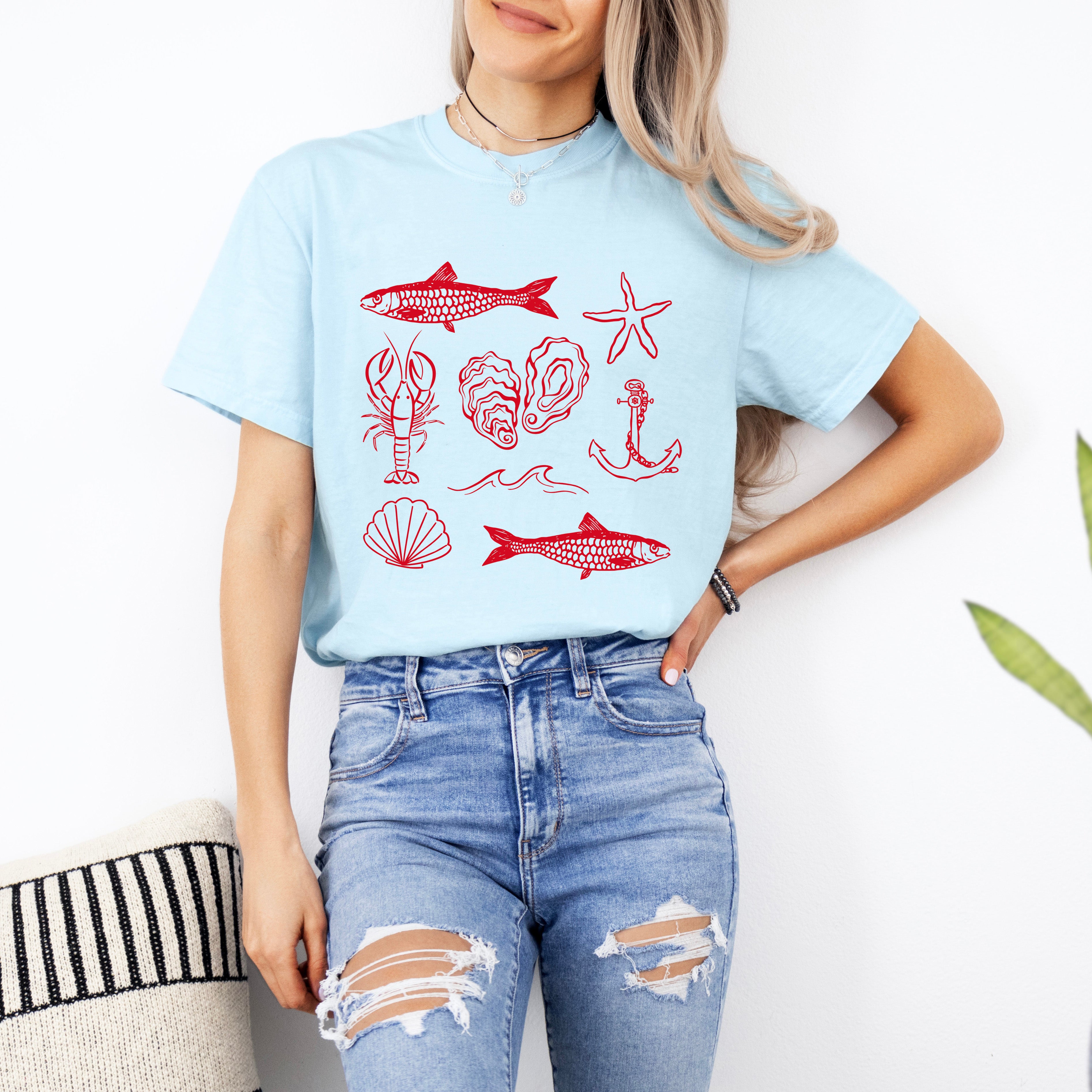 Fisherman Collage | Garment Dyed Tee