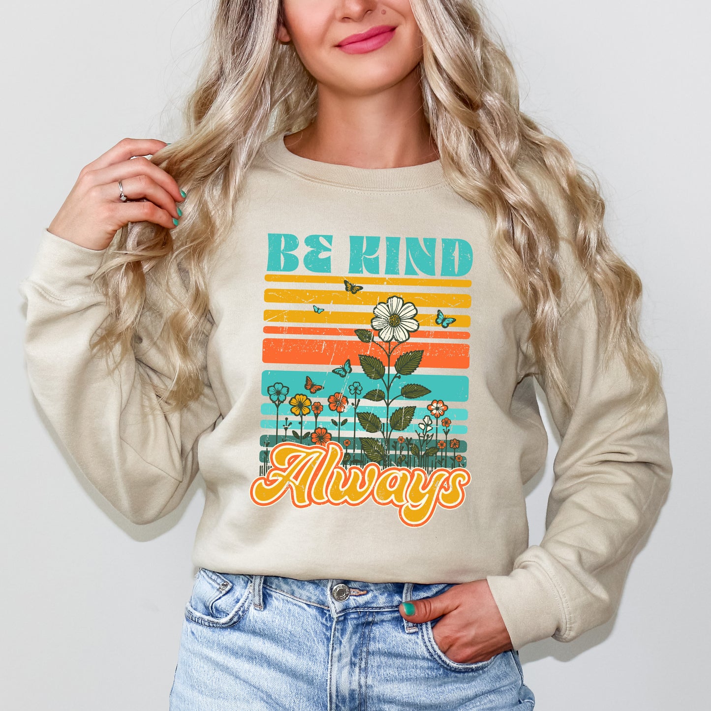 Be Kind Always Flowers | Sweatshirt