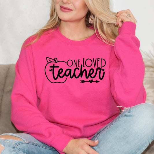 One Loved Teacher Apple | Sweatshirt