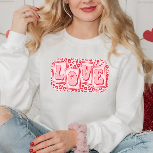 Love Leopard Blocks | Sweatshirt