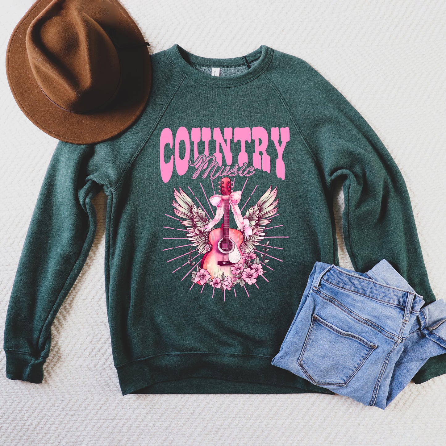Coquette Country Music | Bella Canvas Graphic Sweatshirt