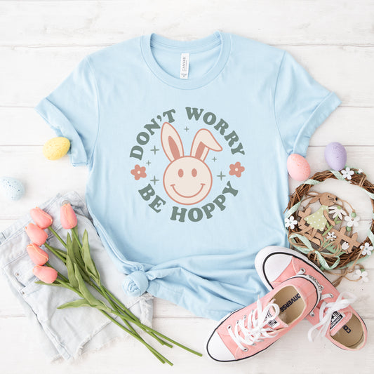 Be Hoppy Smiley Bunny | Short Sleeve Graphic Tee