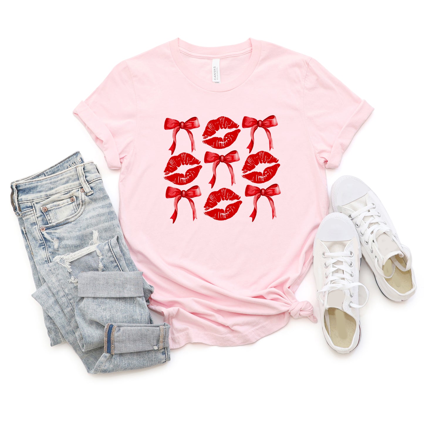 Lips Coquette Bow Chart | Short Sleeve Graphic Tee