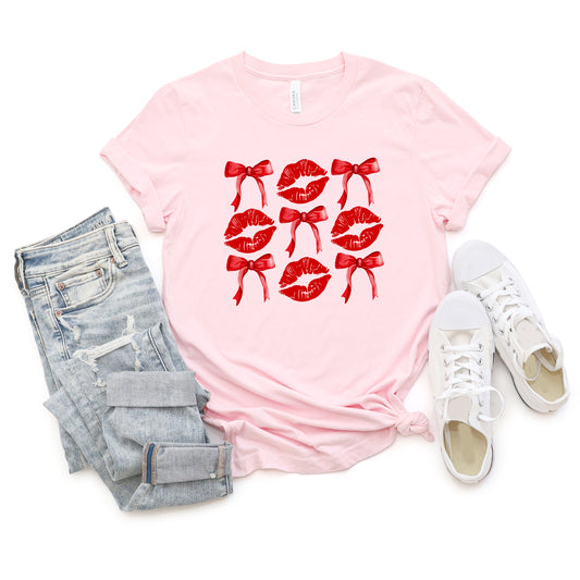 Lips Coquette Bow Chart | Short Sleeve Graphic Tee