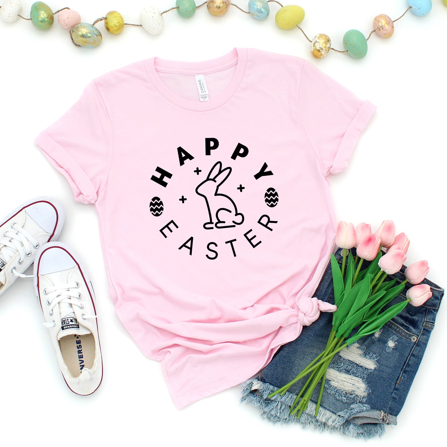 Happy Easter Eggs | Short Sleeve Graphic Tee