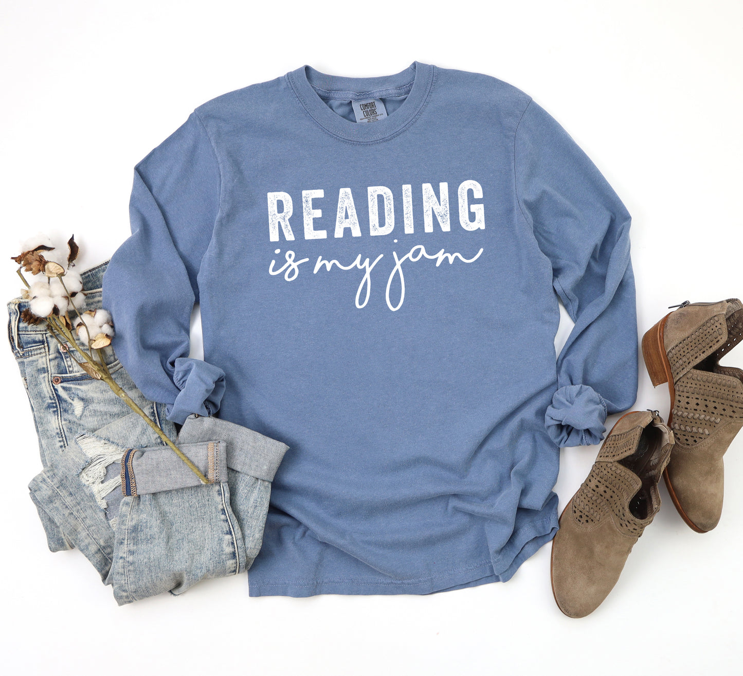 Reading Is My Jam | Garment Dyed Long Sleeve