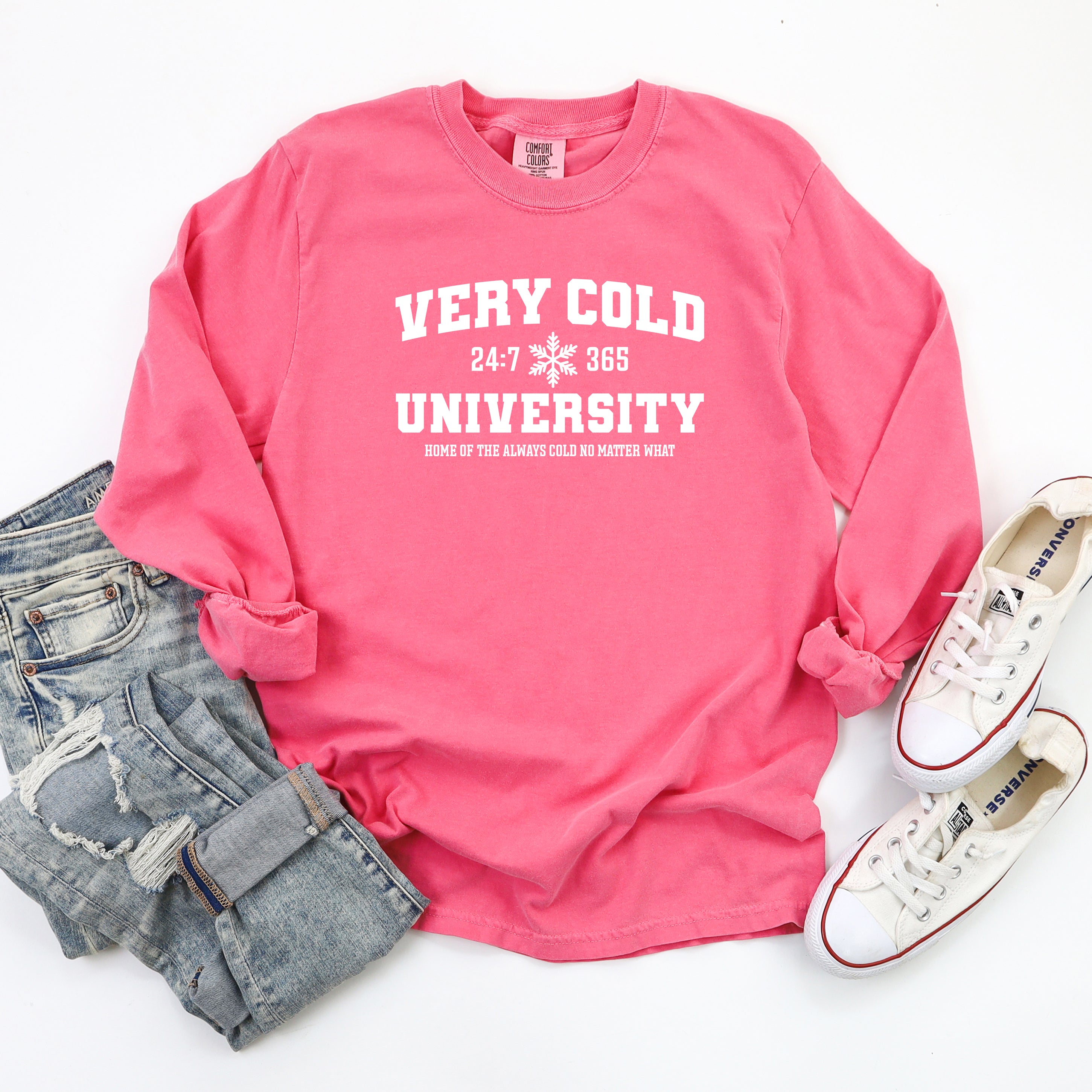 Very Cold University | Garment Dyed Long Sleeve