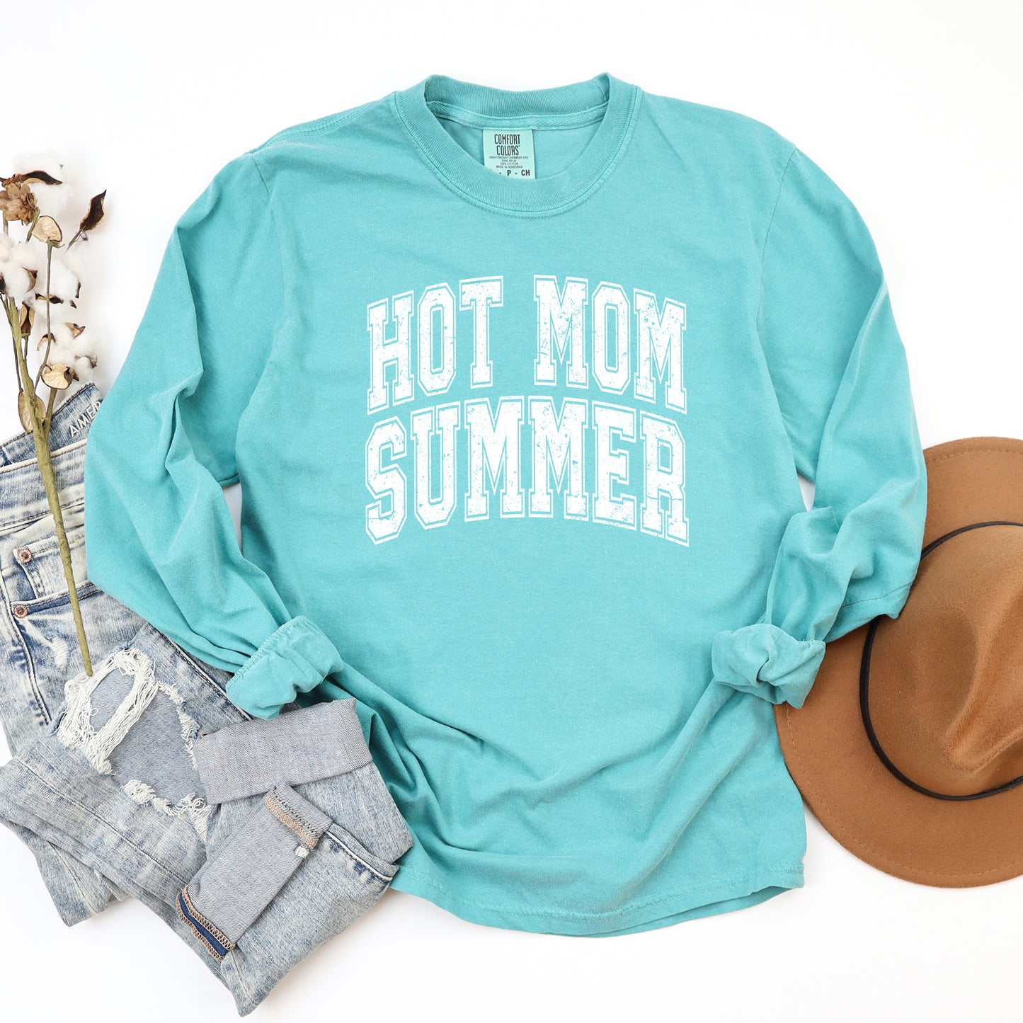 Hot Mom Summer | Garment Dyed Long Sleeve