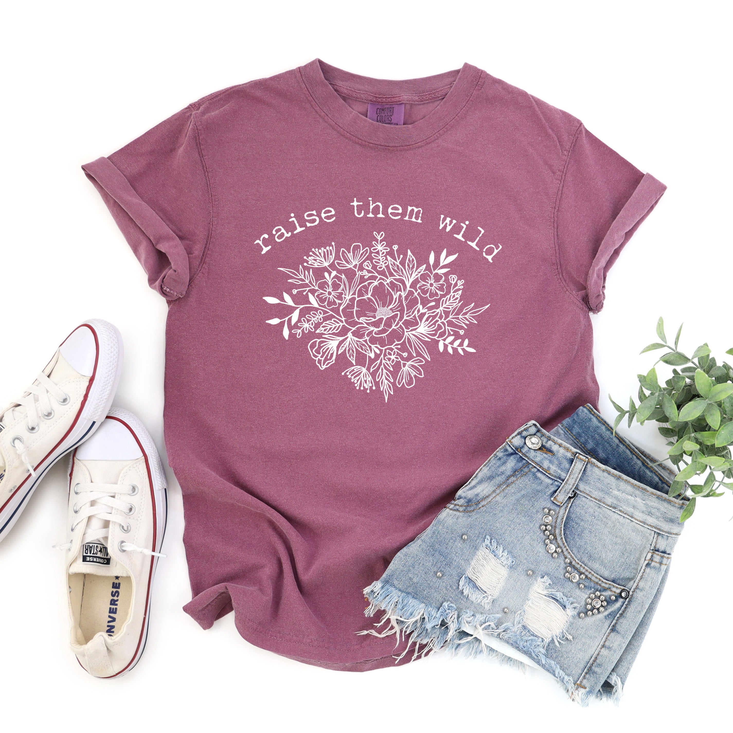 Raise Them Wild | Garment Dyed Short Sleeve Tee