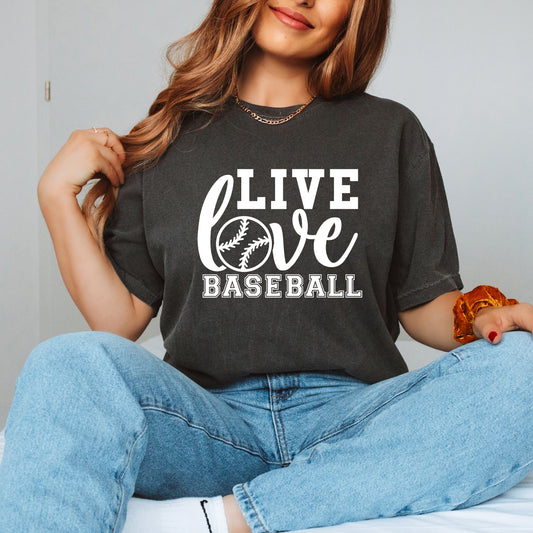 Live Love Baseball | Garment Dyed Short Sleeve Tee