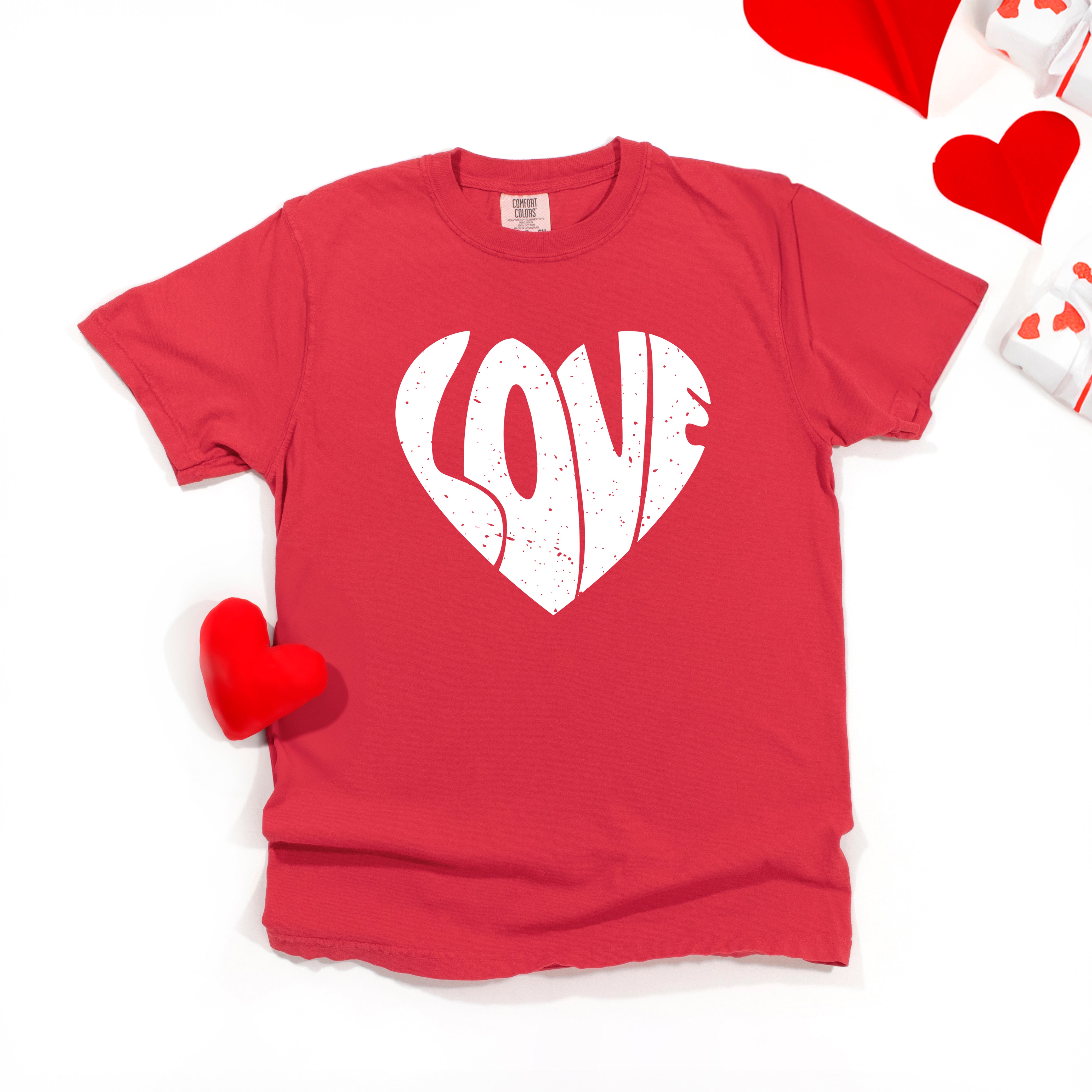 Love Heart Distressed | Garment Dyed Tee