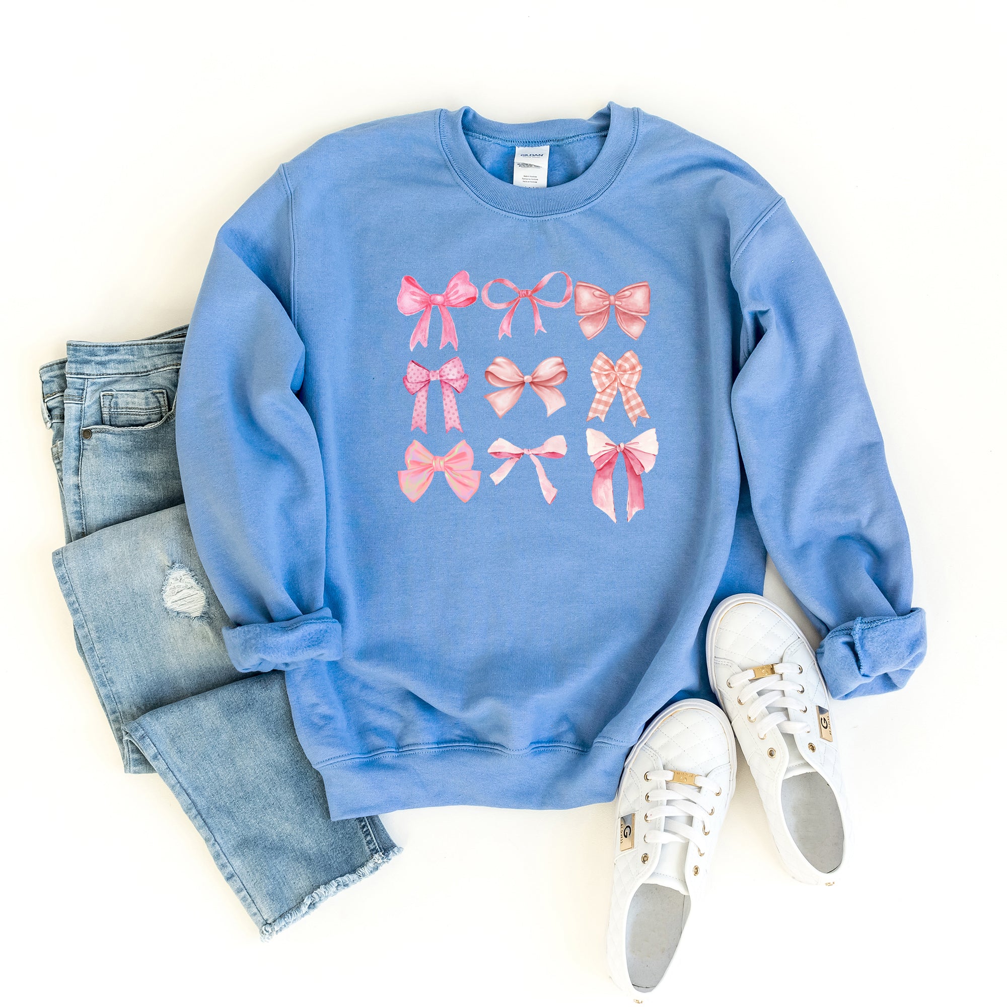 Coquette Pink Bow Chart | Sweatshirt