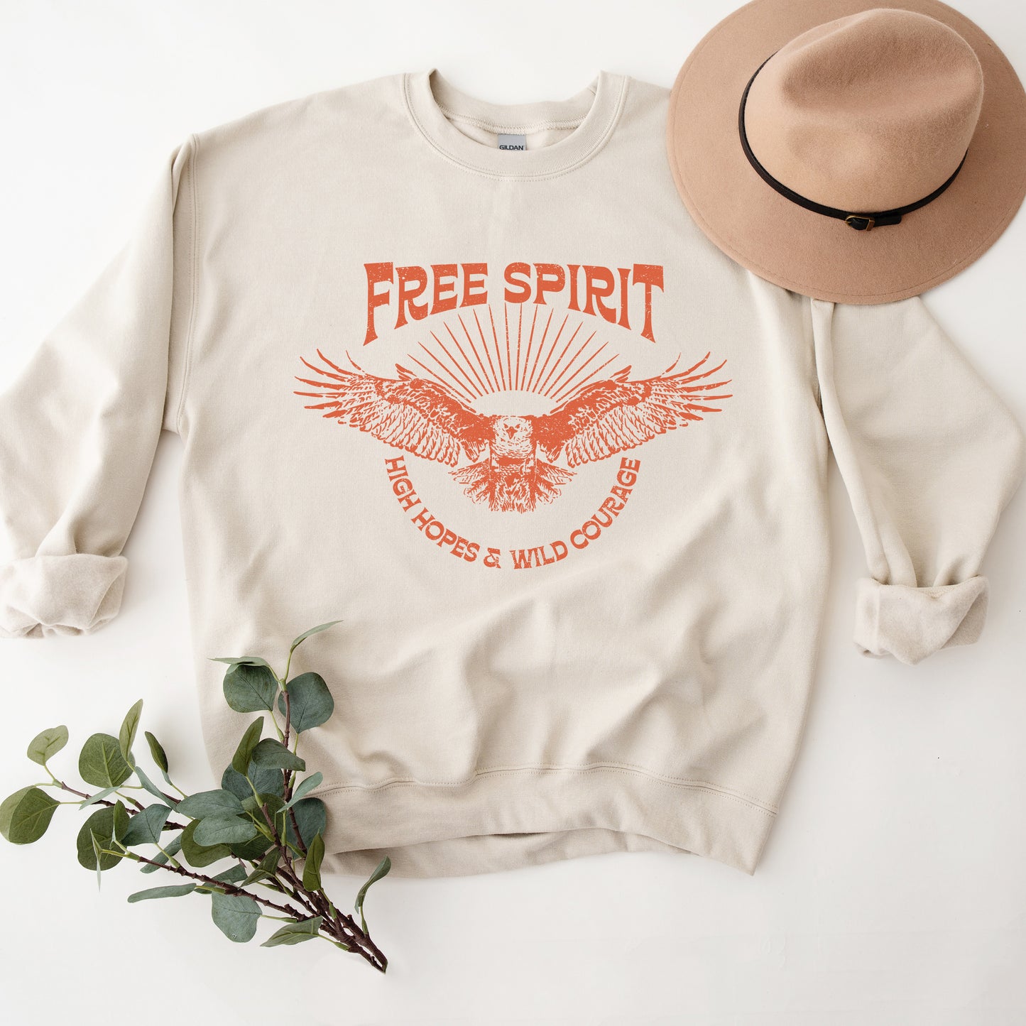 Free Spirit Distressed Eagle | Sweatshirt