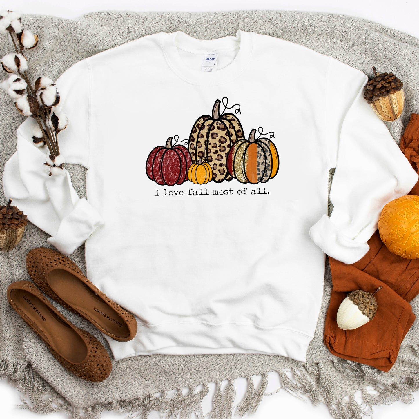 I Love Fall Most of All Pumpkins | Sweatshirt