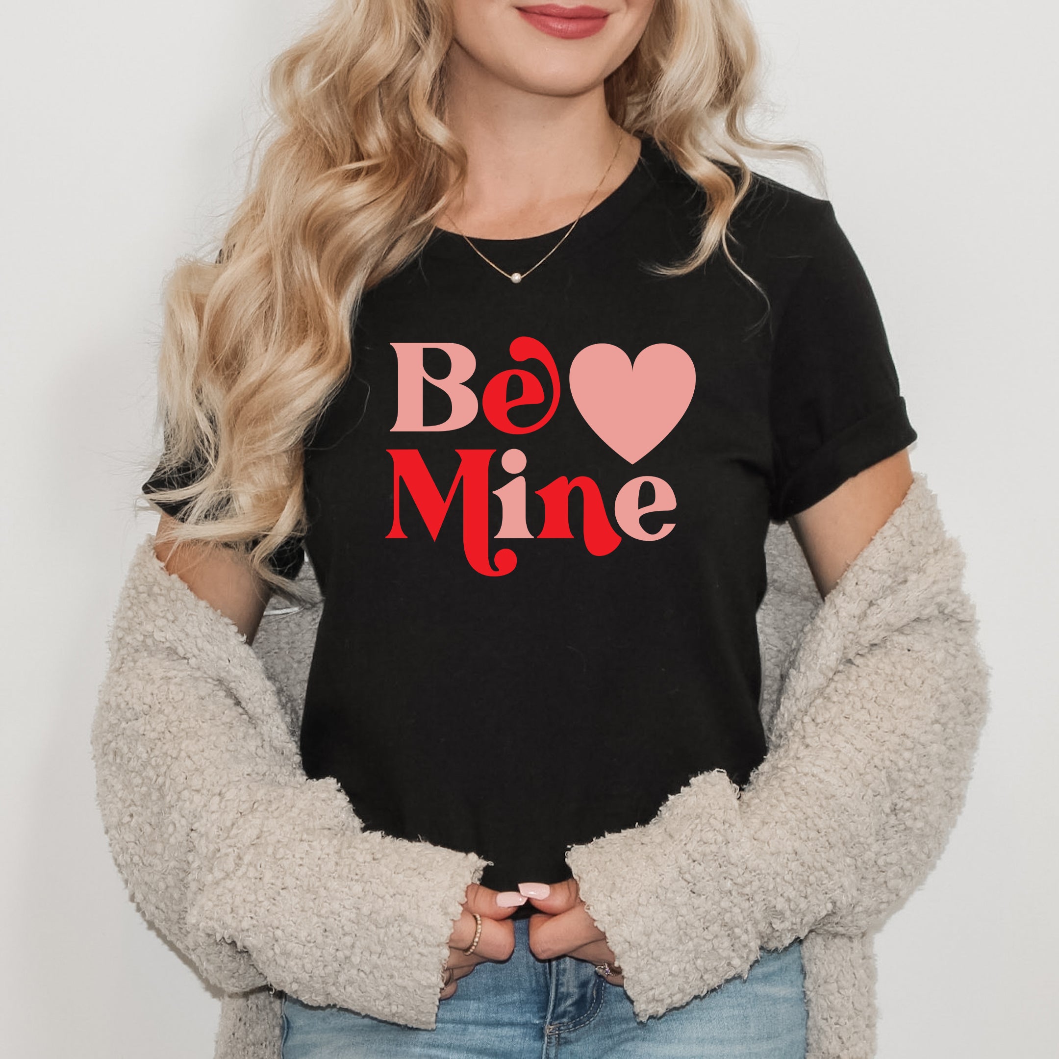 Be Mine Heart Bold | Short Sleeve Crew Neck