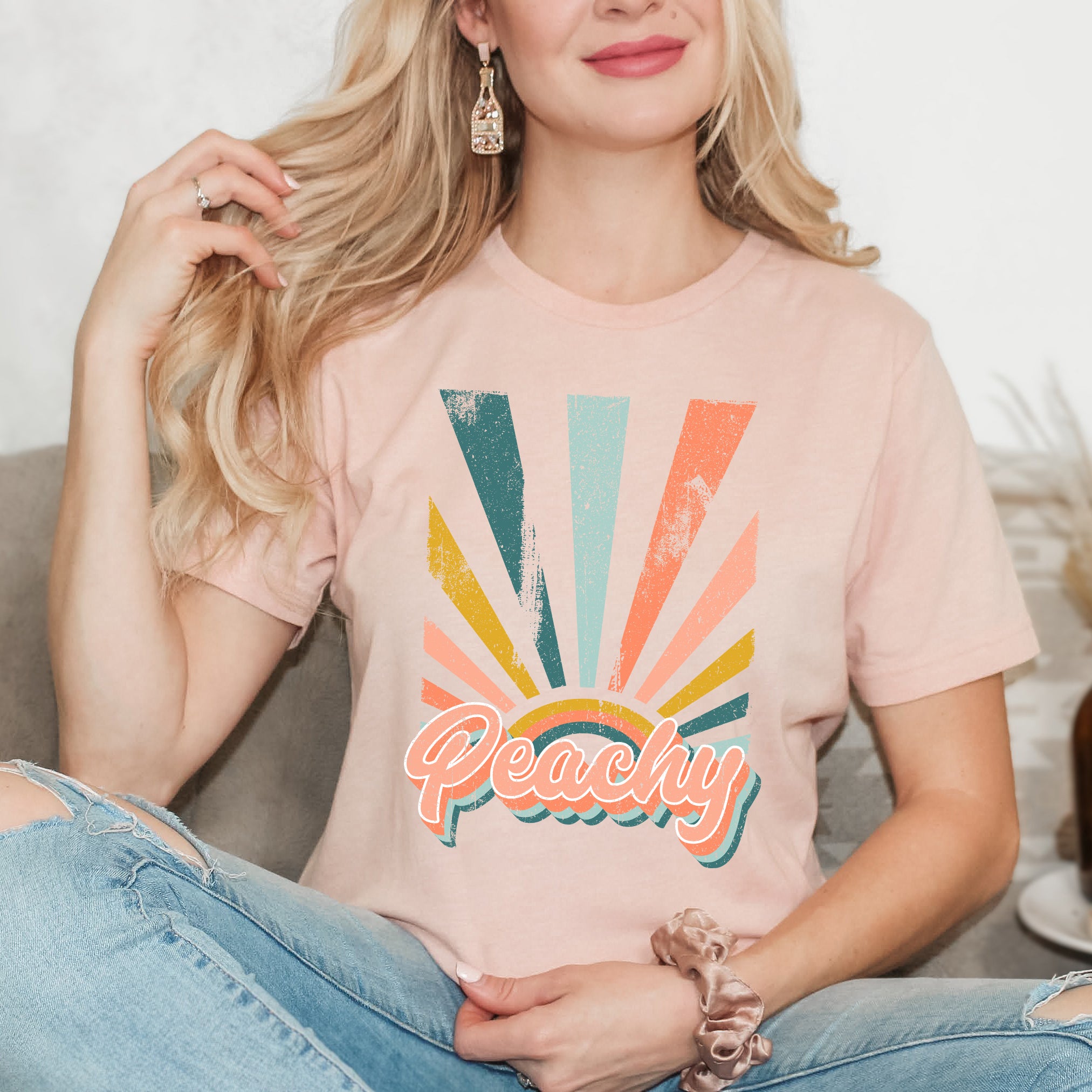 Retro Peachy | Short Sleeve Graphic Tee