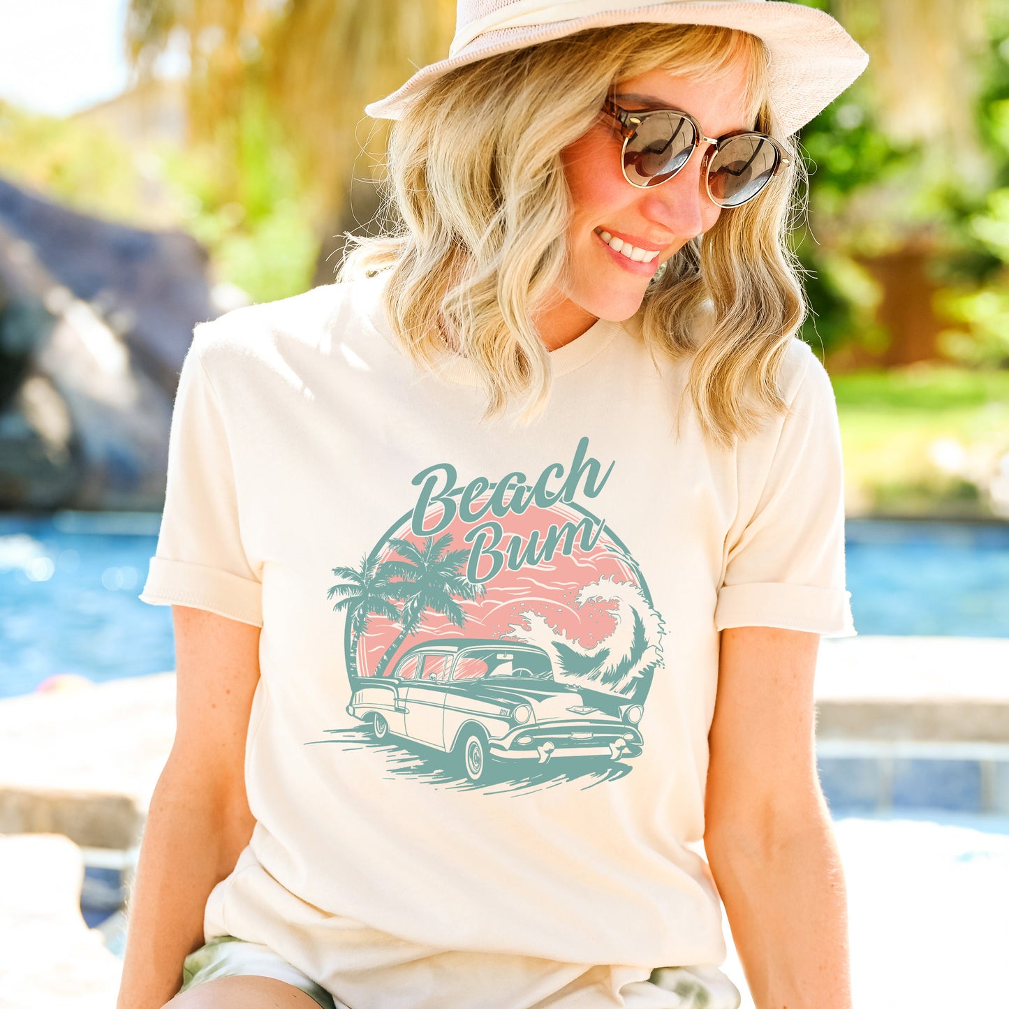 Beach Bum Vintage Car | Short Sleeve Graphic Tee