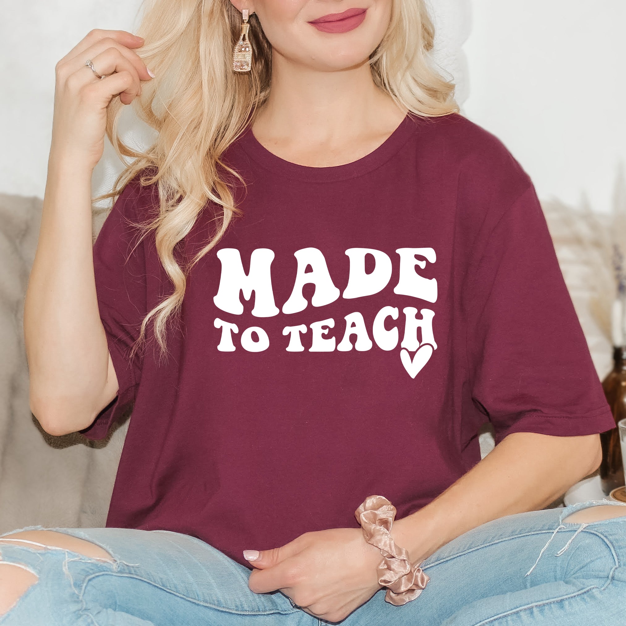 Made To Teach Wavy Heart | Short Sleeve Graphic Tee