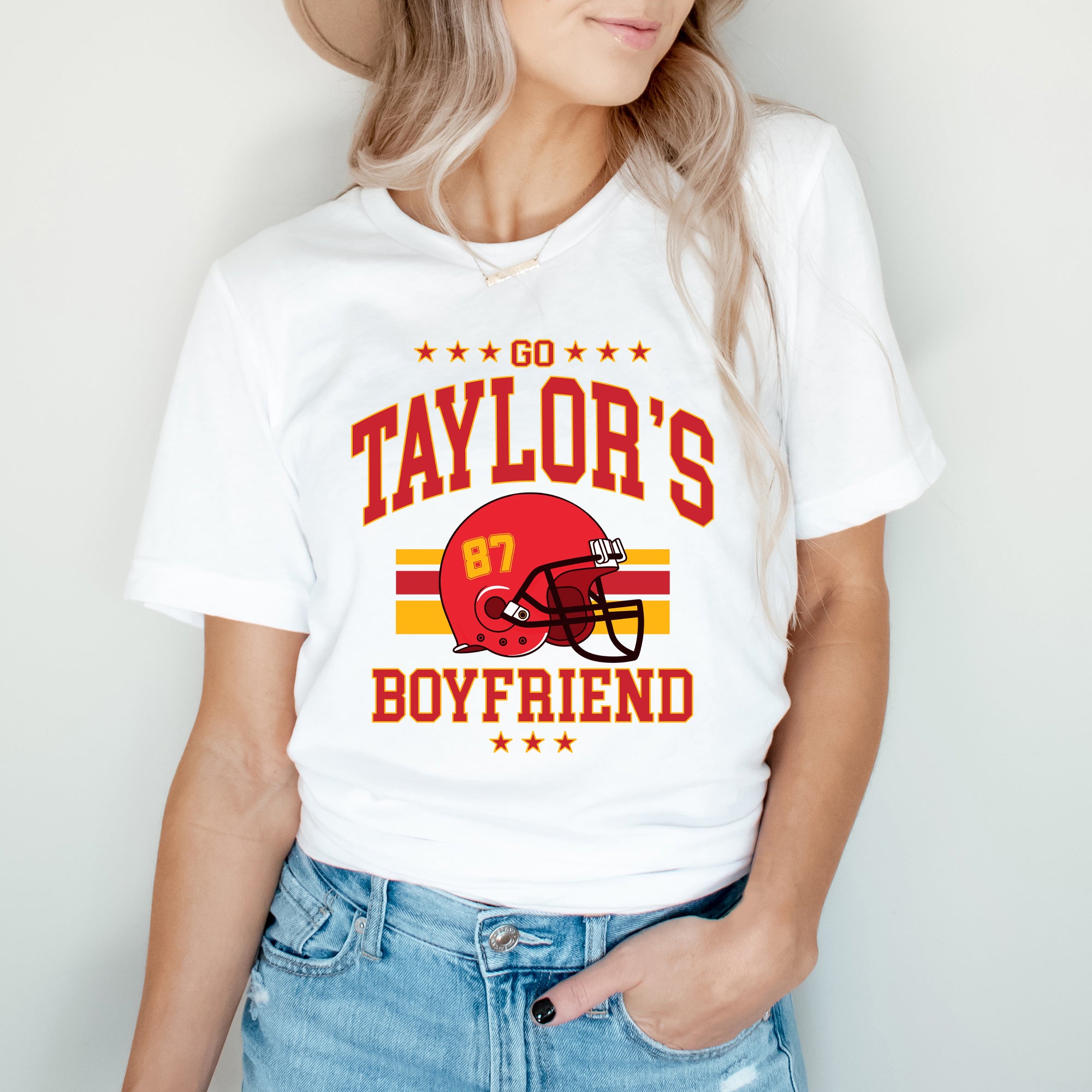 Go Taylor's Boyfriend Helmet |Short Sleeve Crew Neck