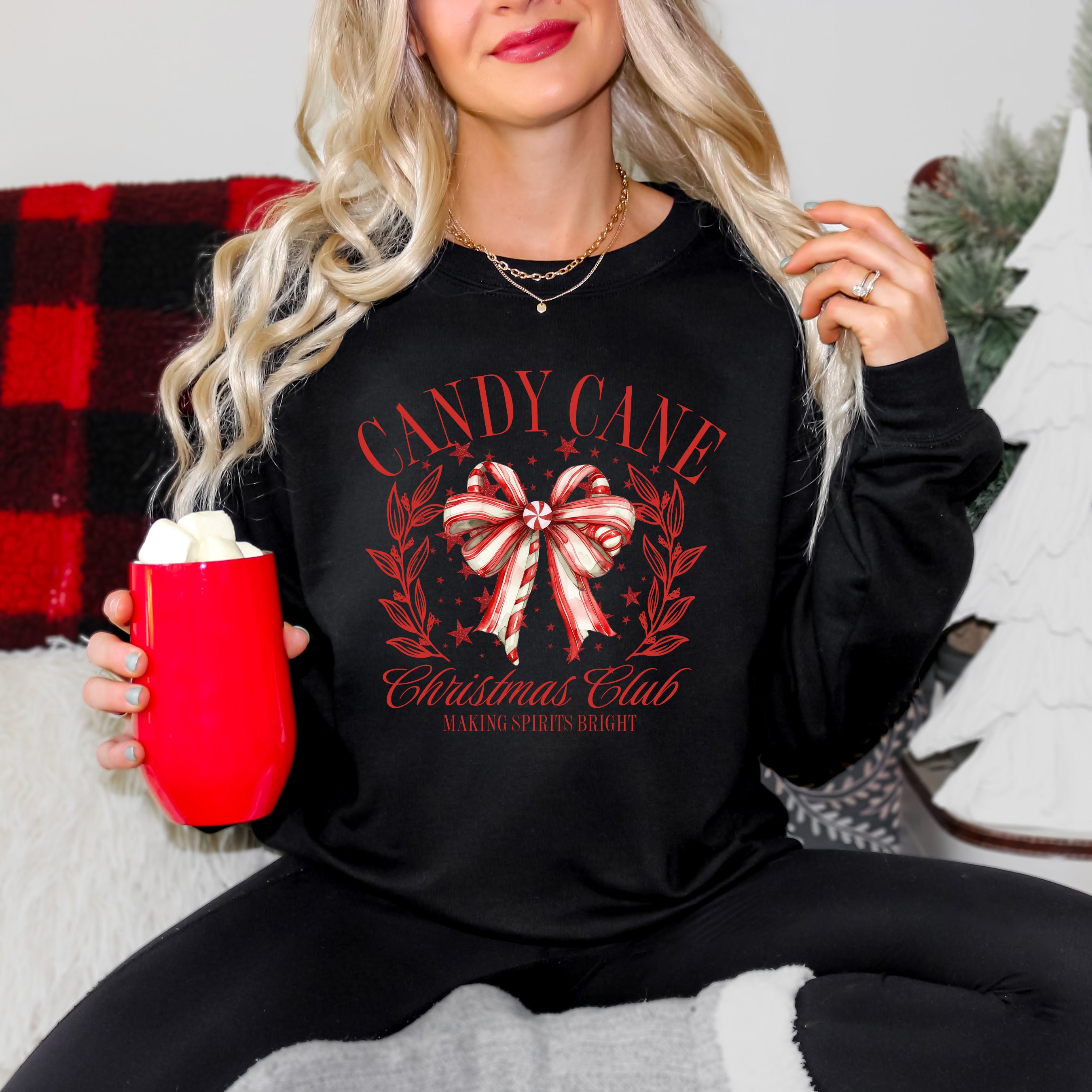 Coquette Candy Cane | Sweatshirt