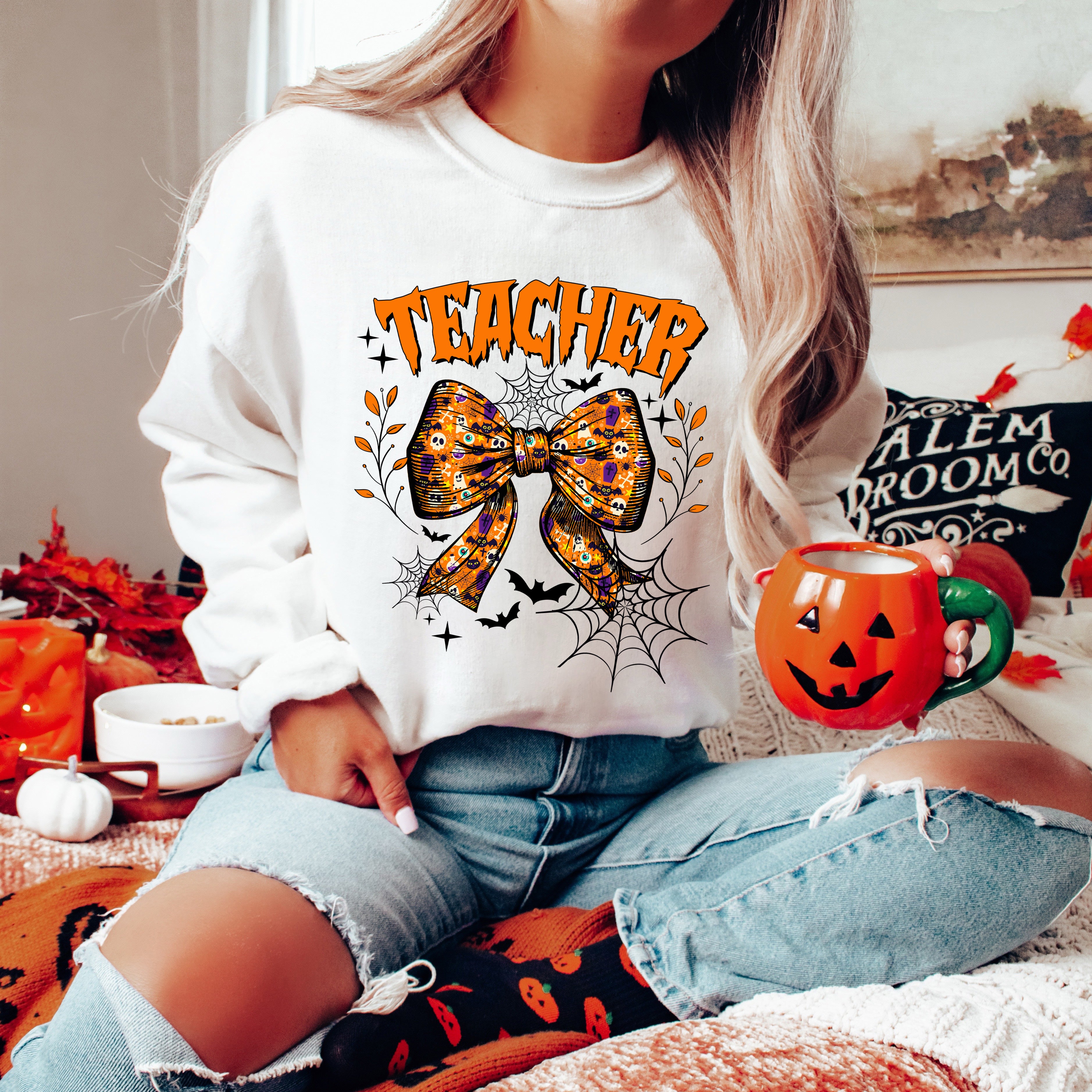 Coquette Halloween Teacher | Sweatshirt