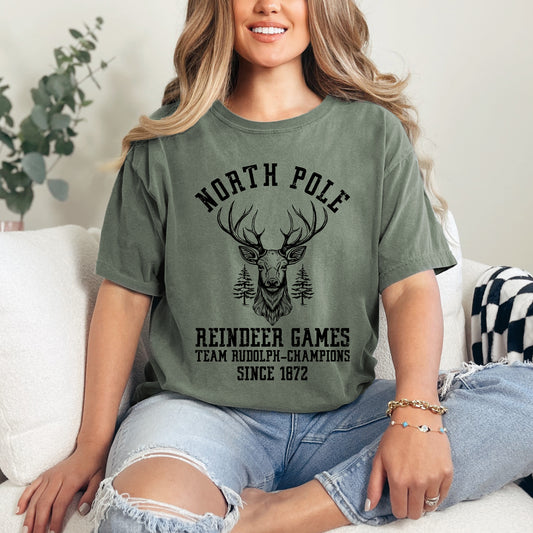 North Pole Reindeer Games | Garment Dyed Tee