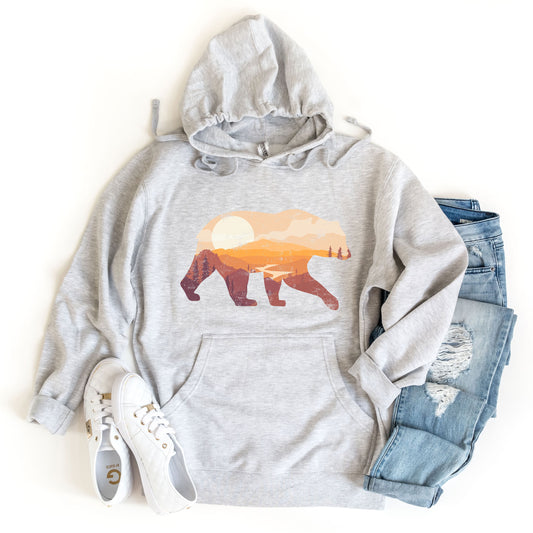 Bear Sunset Valley | Hoodie