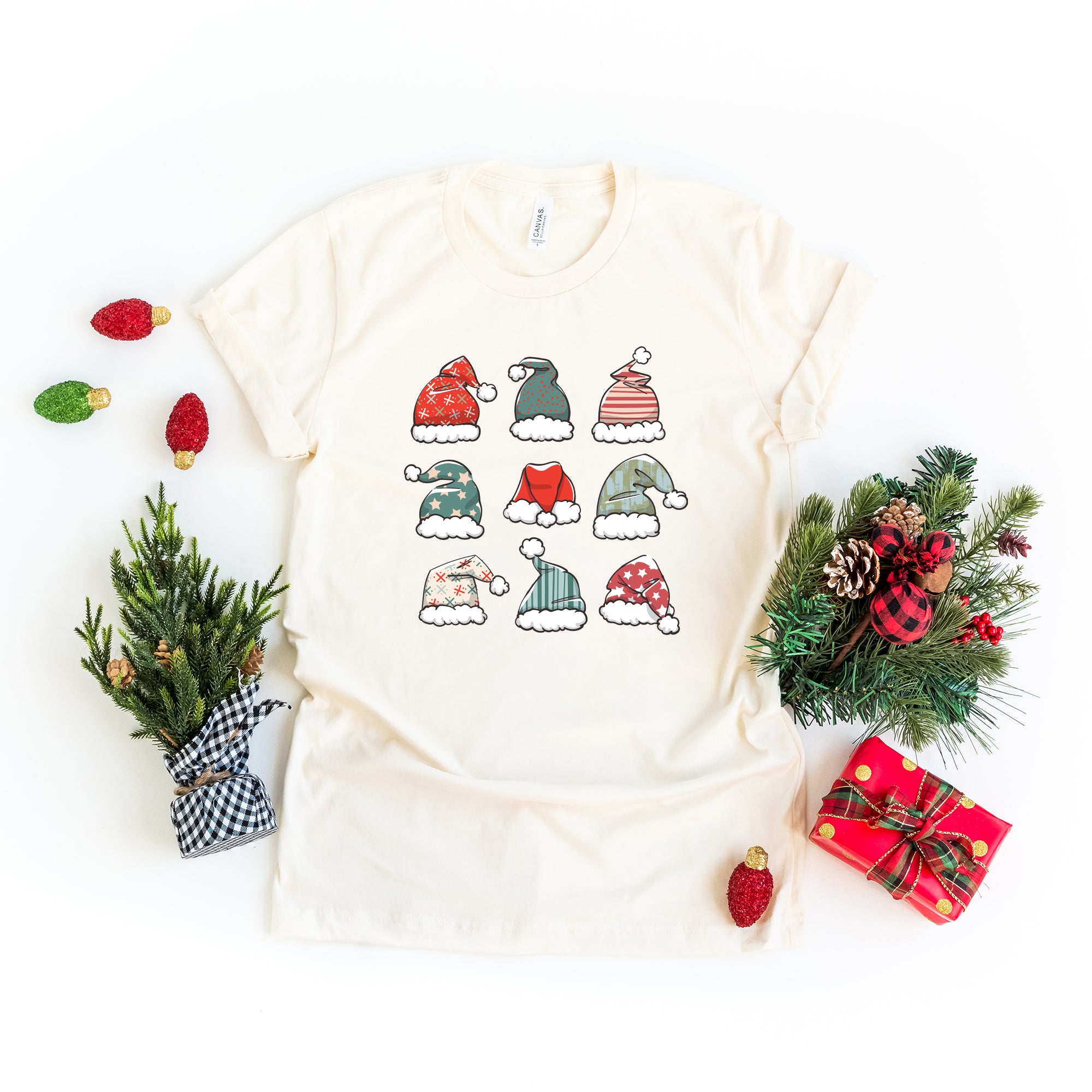 Santa Hat Chart | Short Sleeve Crew Neck