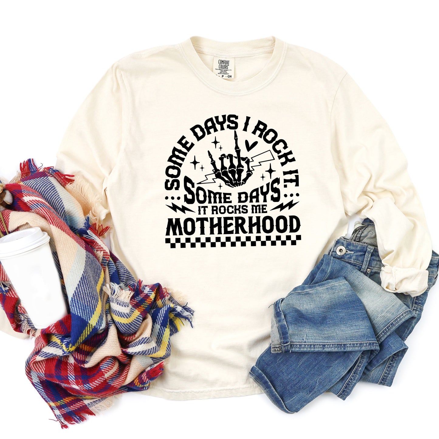 I Rock Motherhood | Garment Dyed Long Sleeve
