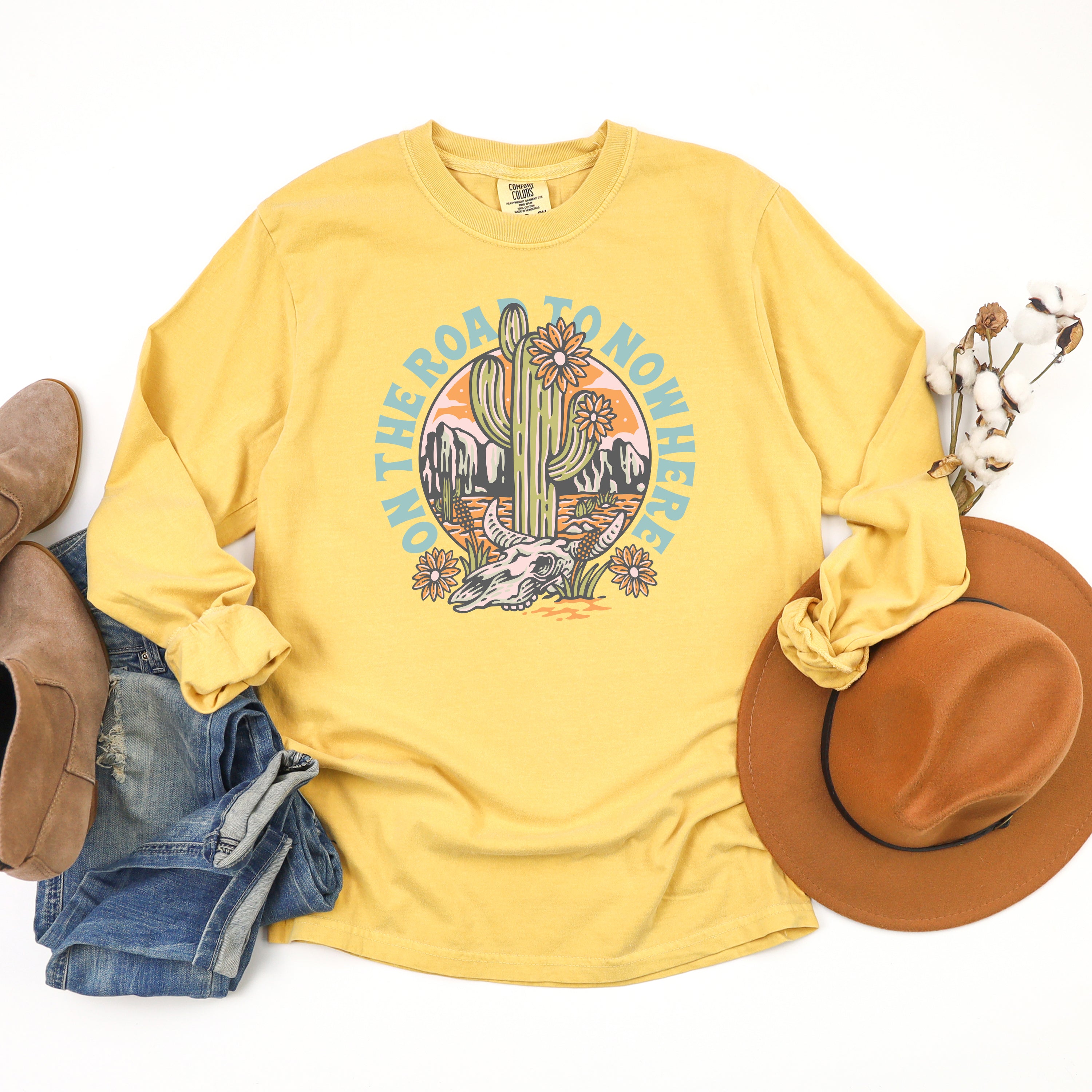 On The Road To Nowhere | Garment Dyed Long Sleeve